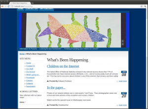 Primary school website - Blog 